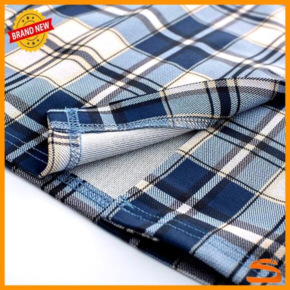 Knee Length Stretchy Bodycon Pencil Skirt Plaid Business Elegant Chic - Picture 5 of 7